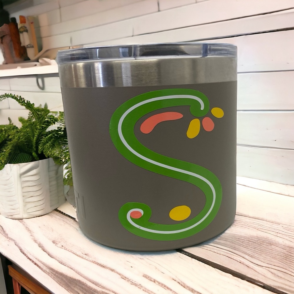 Yeti Rambler 14 Oz Mug Personalized Initial “S”